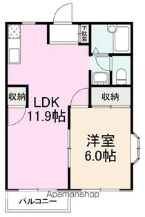 エルディム山下【1階】の間取り