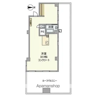 マンション市ヶ谷【7階】の間取り