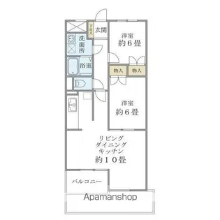 パールハイツ恋ヶ窪【2階】の間取り