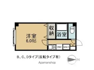 アパーテル南石堂【1階】の間取り