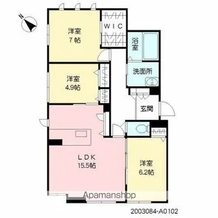 GRAN FORTINA春日 A棟【102号室】の間取り