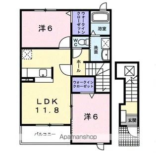 メゾンオーシャンA【2階】の間取り