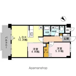 グリーンメゾン白鳥【3階】の間取り