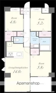 APエルテージ地行【4階】の間取り