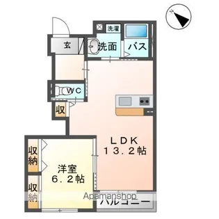 エーレンハイムB棟【1階】の間取り