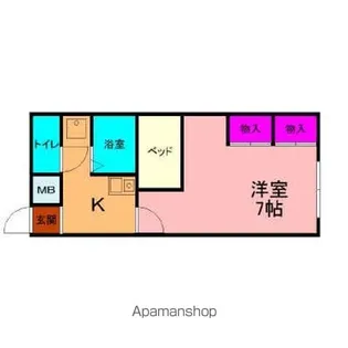 レオパレスさくら【1階】の間取り