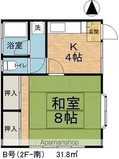 大池アパート【B号室】の間取り