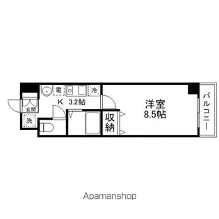 クレアトゥール21【8階】の間取り
