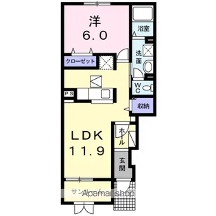 ローレルNSⅥ【1階】の間取り
