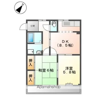 サンパレス尾崎【2階】の間取り