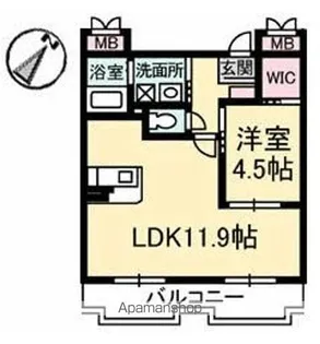 nfツインズB棟【1階】の間取り