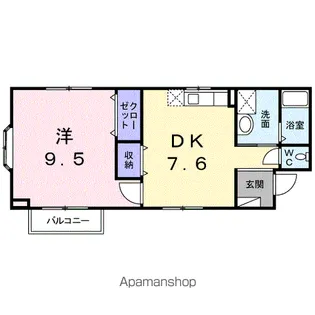 クローバーズヒル田上台【2階】の間取り