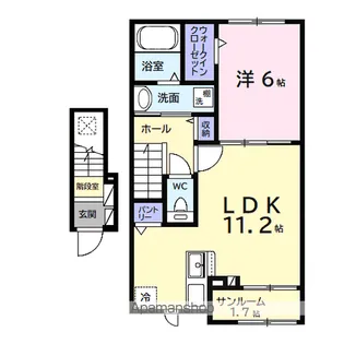 ヒカルサ市原姉ヶ崎サウス【2階】の間取り