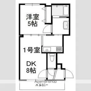 エトワール山の手通り【201号室号室】の間取り