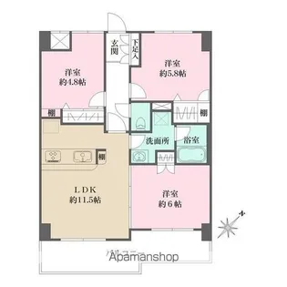 コート・イシハラ【7階】の間取り