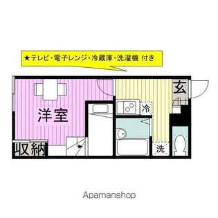 レオパレステラス花みずき【1階】の間取り