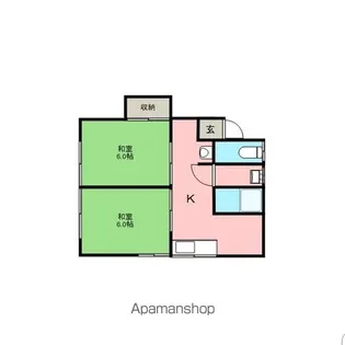 すずらん荘3号【2階】の間取り