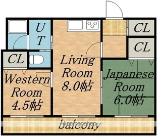 ロイヤル宮の森【2階】の間取り