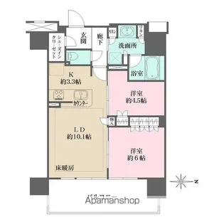 リニアゲートタワー名古屋【4階】の間取り