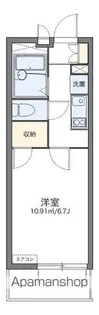 レオパレスフルート【4階】の間取り
