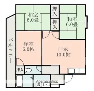 サカエハイツ【3階】の間取り