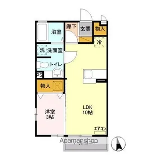 ホワイトミーティア AB【1階】の間取り