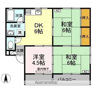 藤ノ木ハイツ A棟【2階】の間取り