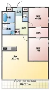 グランデ松蔭【4階】の間取り