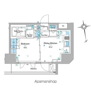 ルフォンプログレ品川大井【7階】の間取り