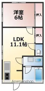アカデミア横河原駅前【4階】の間取り