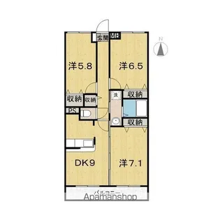 セレブリティー34【505号室】の間取り