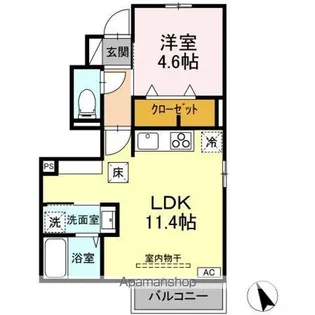 DーROOM盛岡みたけ【1階】の間取り