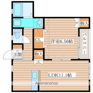 オリゾンG弐番館【1階】の間取り