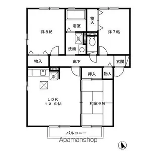 リビングタウン向中野 F【1階】の間取り