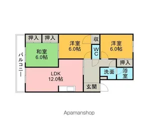 サンパーク 森【1階】の間取り
