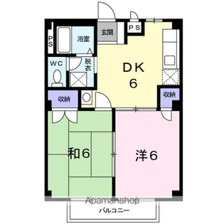 アムールハイツ【2階】の間取り