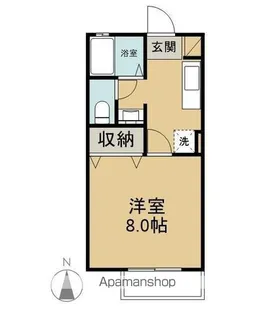 ジュネス吉田【203号室】の間取り