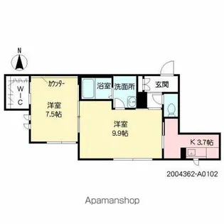 メルヴェイユ次郎丸Ⅱ【1階】の間取り