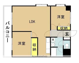 エラン宮崎Ⅱ番館【601号室】の間取り