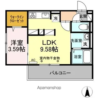 パークハイム上津【2階】の間取り