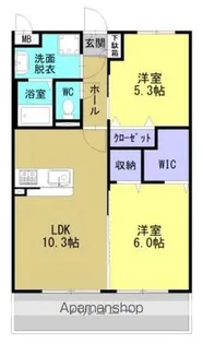 ラ・フォーレ小野【201号室】の間取り
