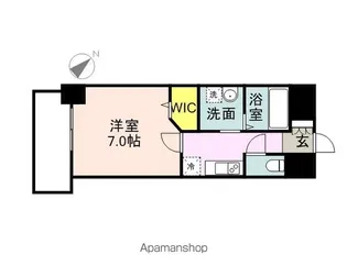 グランカーサ渡辺通【5階】の間取り