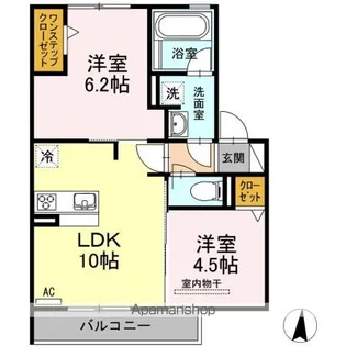 アビタシオン横井【2階】の間取り