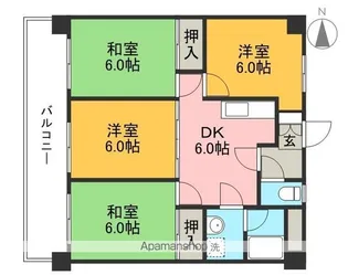 ドルフ高須【5階】の間取り