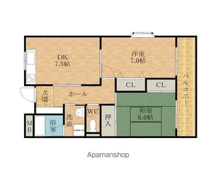 フローラル南上町【301号室】の間取り