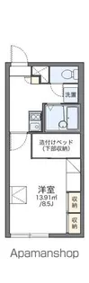 レオパレスハーベストコート見山【102号室】の間取り
