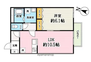 (仮称)原町共同住宅【2階】の間取り