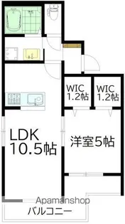 メゾン皆桜【202号室】の間取り
