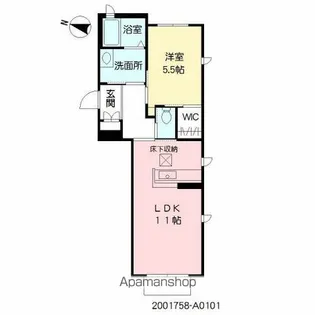 べレオ南福岡プレミール【1階】の間取り