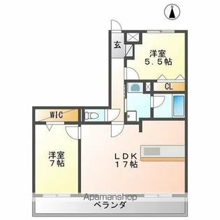 BENVENUTO CHUO Ⅲ【1階】の間取り